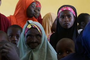 Displaced persons from Yobe, who have been living in an informal "host community" in Gombe State for two years. They have never been visited by any government officials.